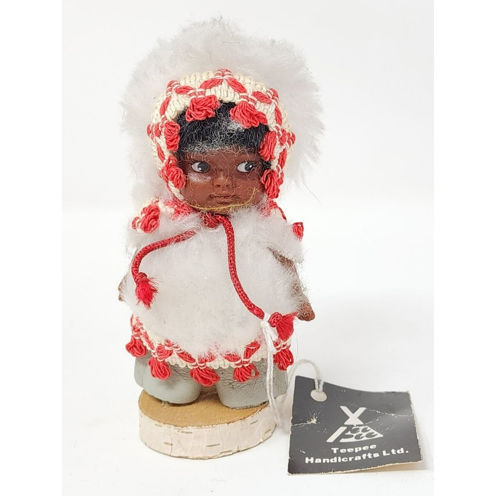 Vintage Teepee Handcrafts Limited Made In Canada Eskimo Doll